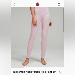 Pink Lululemon Align High-Rise 31” Leggings